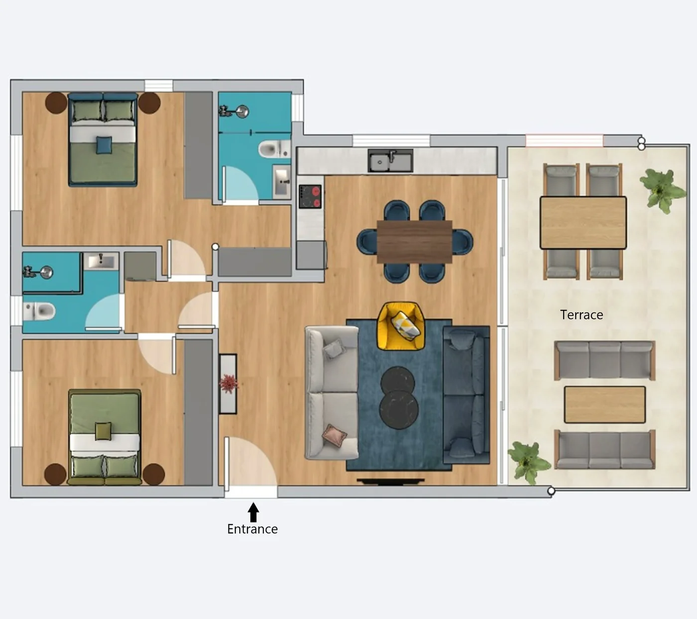 103 Mulberry Court - Moderní s velkou terasou - bedroom in Limassol, Cyprus