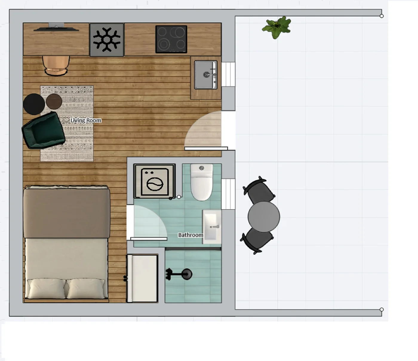 Olga Apt 3 - půvabné studio v přízemí - bathroom in Limassol, Cyprus