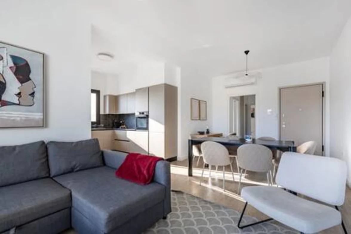 201 Piliou Large Balcony & Shared Rooftop Pool - living area in Limassol, Cyprus