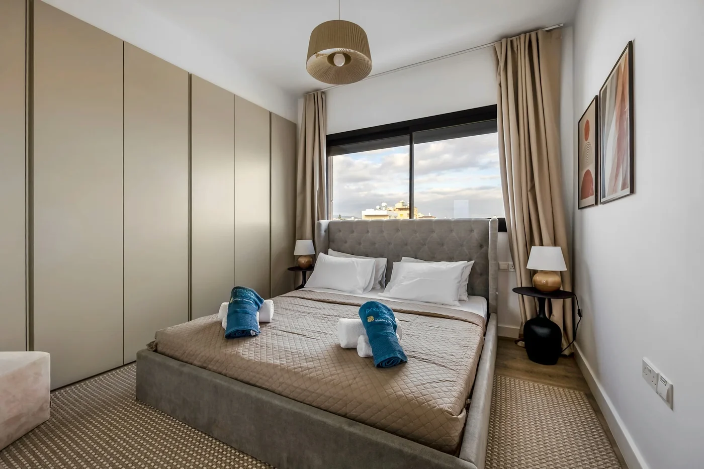 202 Piliou Large Balcony & Shared Rooftop Pool - living area in Limassol, Cyprus