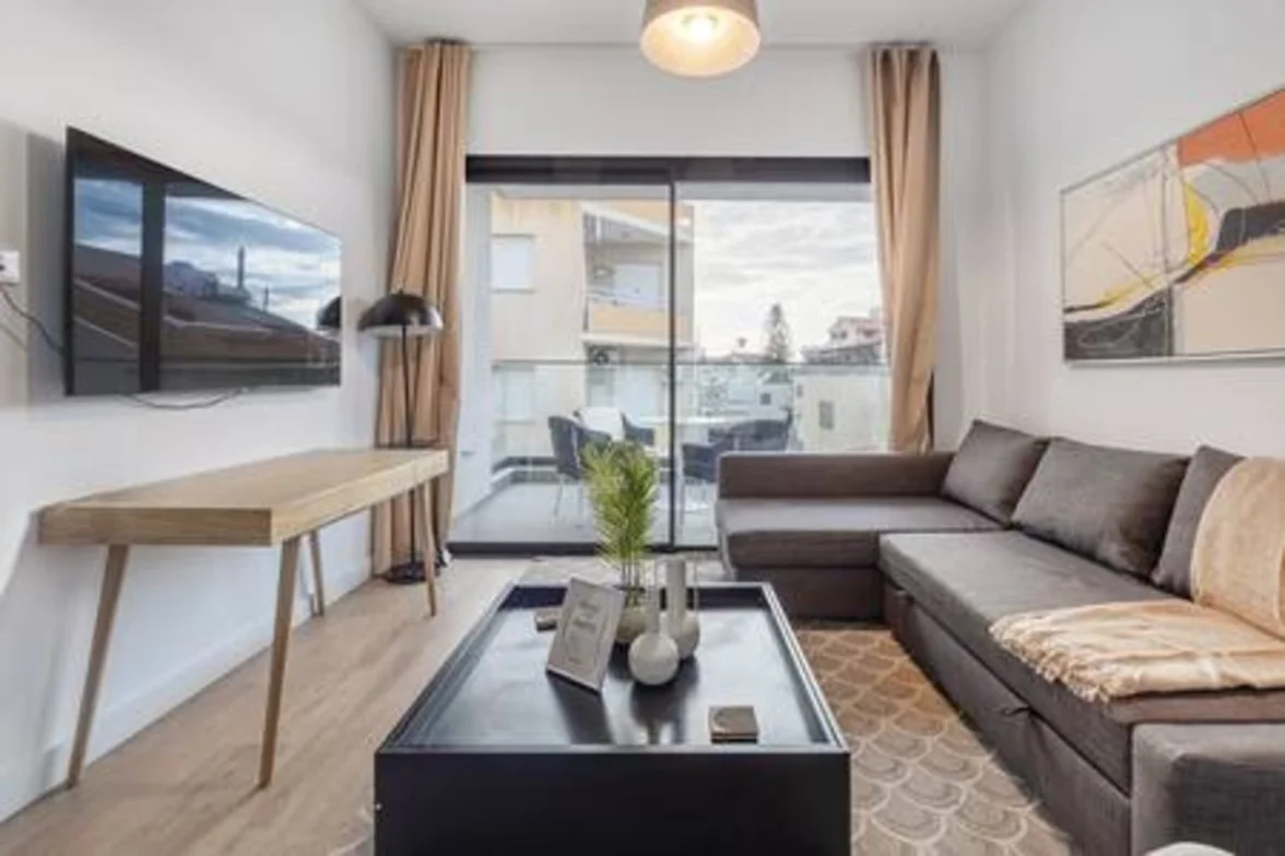 203 Piliou - City Views & Rooftop Pool Access - living area in Limassol, Cyprus