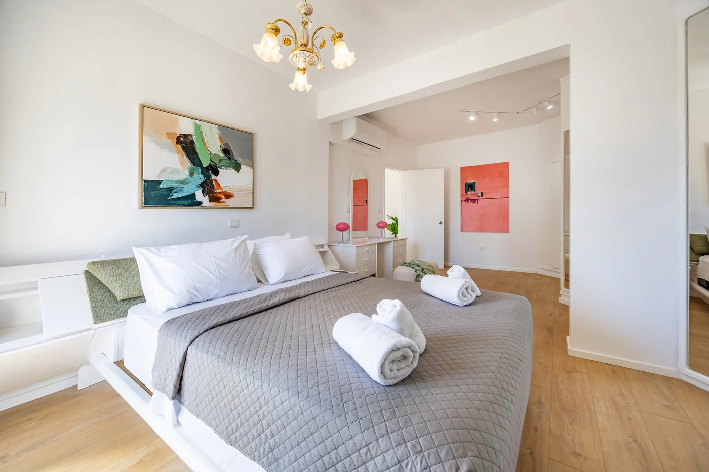 Christine Beach Complex- Sea View & Shared Pool - bedroom in Limassol, Cyprus